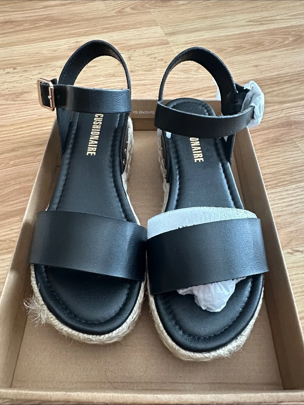 Cushionaire Black Espadrille Women's Sandals